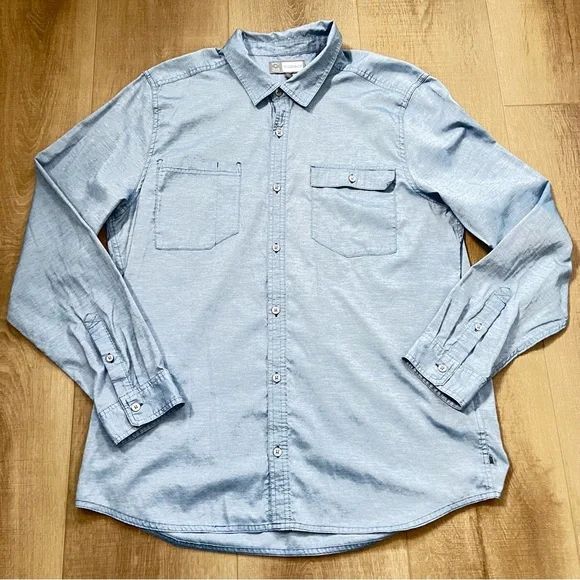 Toad & Co Shirt Men Size XL Blue Cotton Blend Guide Outdoors Fishing Hiking - Picture 1 of 10